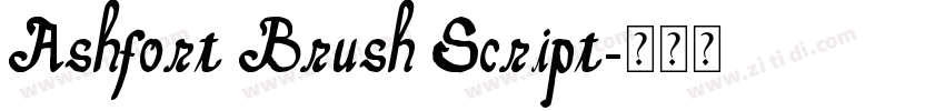 Ashfort Brush Script字体转换